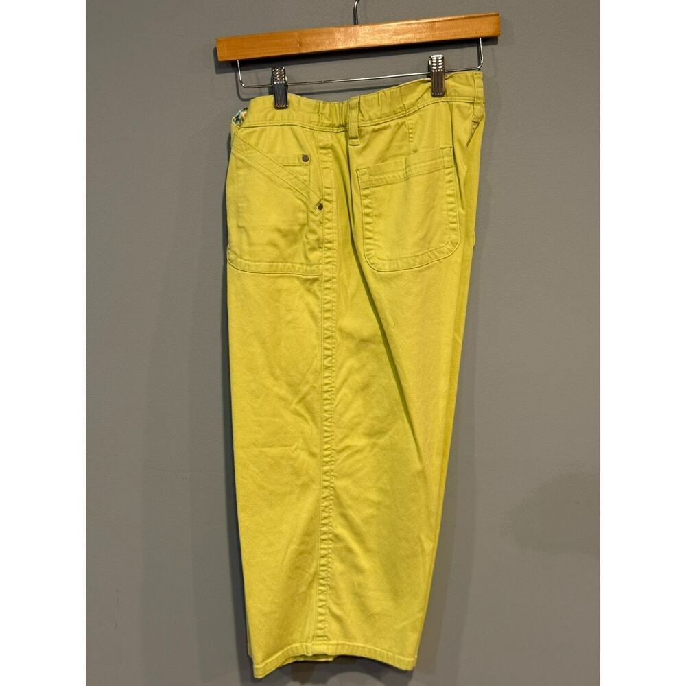 C.J. BANKS CAPRIS Womens 16W Lime Green Cropped Stretch Pants